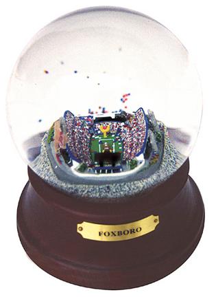 Historical Foxboro (New England Patriots) NFL Football Stadium Snow Globe with Microchip Activated Song