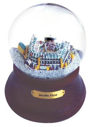 Jacobs Field (Cleveland Indians) MLB Baseball Stadium Snow Globe with Microchip Activated Song