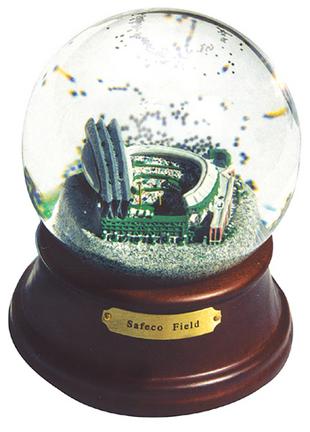 Safeco Field (Seattle Mariners) MLB Baseball Stadium Snow Globe with Microchip Activated Song