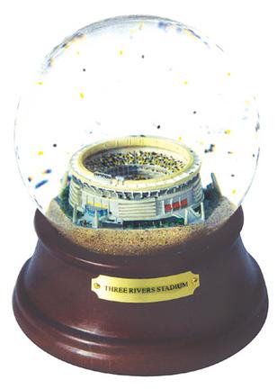 Historical Three Rivers (Pittsburgh Pirates) MLB Baseball Stadium Snow Globe with Microchip Activated Song