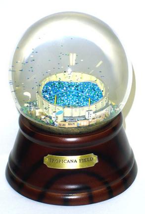 Tropicana Field (Tampa Bay Rays) MLB Baseball Stadium Snow Globe with Microchip Activated Song