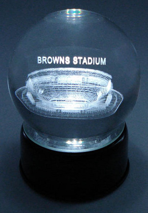 Browns Stadium (Cleveland Browns) Etched Crystal Ball