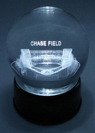 Chase Field (Arizona Diamondbacks) Laser Etched Crystal Ball