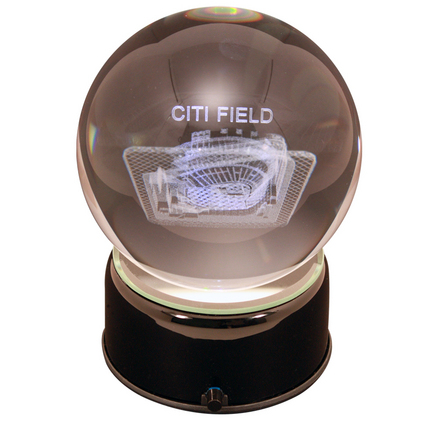 Citi Field (New York Mets) Laser Etched Crystal Ball
