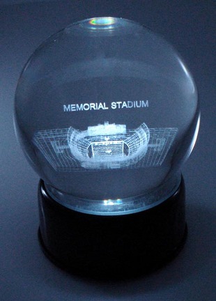 Memorial Stadium (Clemson Tigers) Laser Etched Crystal Ball