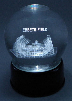 Ebbets Field (Brooklyn Dodgers) Laser Etched Crystal Ball