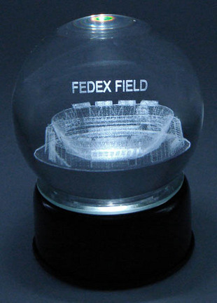 FEDEX Field (Washington Redskins) Etched Crystal Ball