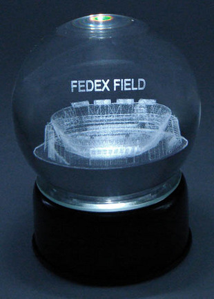 FEDEX Field (Washington Redskins) Etched Crystal Ball