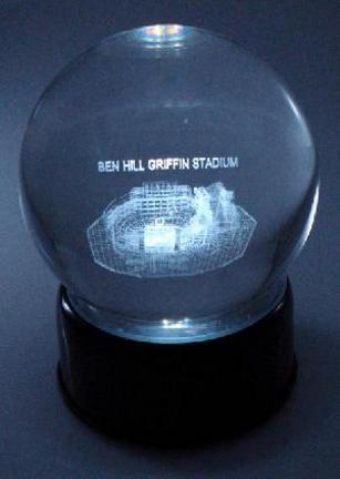 Ben Hill Griffin Stadium (Florida Gators) Laser Etched Crystal Ball