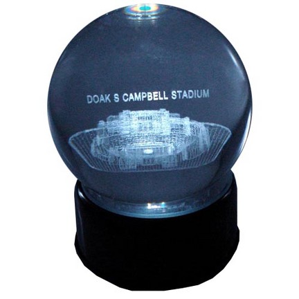 Doak Campbell Stadium (Florida State Seminoles) Laser Etched Crystal Ball