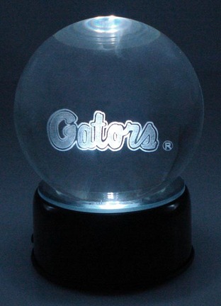 Florida Gators "Gators" Laser Etched Crystal Ball