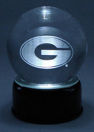 Georgia Bulldogs "G" Laser Etched Crystal Ball