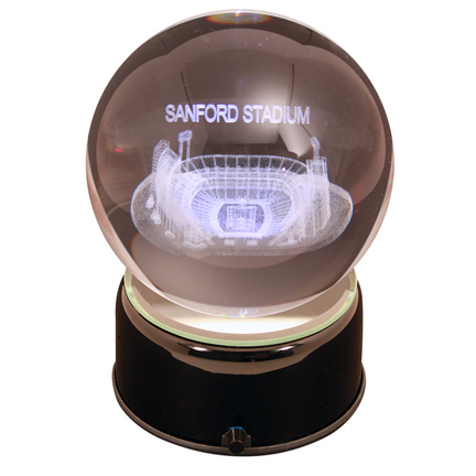 Sanford Stadium (Georgia Bulldogs) Laser Etched Crystal Ball