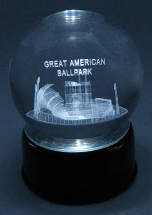Great American Ballpark (Cincinnati Reds) Laser Etched Crystal Ball