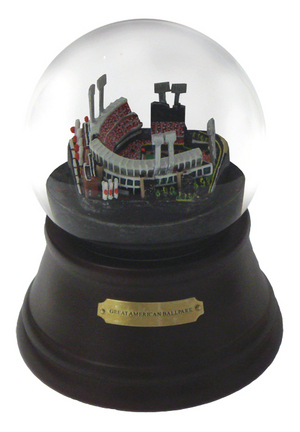 Great American Ballpark (Cincinnati Reds) MLB Baseball Stadium Snow Globe with Microchip Activated Song