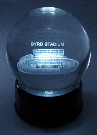 Byrd Stadium (Maryland Terrapins) Etched Crystal Ball