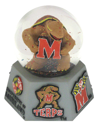 Maryland Terrapins Musical Snow Globe with Collegiate Mascot