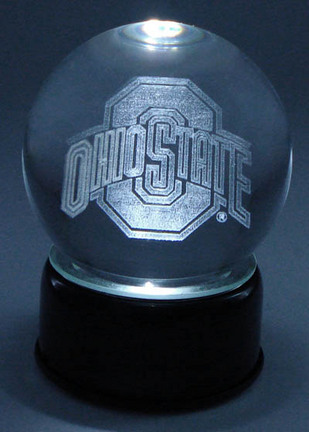 Ohio State Buckeyes Logo Laser Etched Crystal Ball