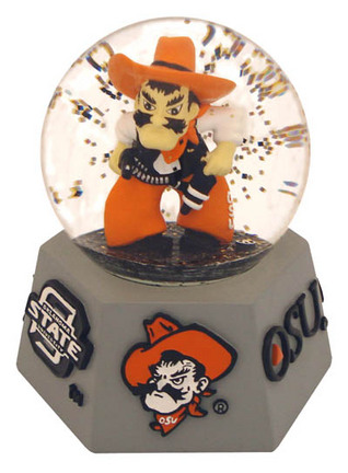Oklahoma State Cowboys Musical Snow Globe with Collegiate Mascot
