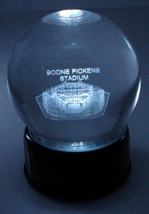 Boone Pickens Stadium (Oklahoma State Cowboys) Laser Etched Crystal Ball