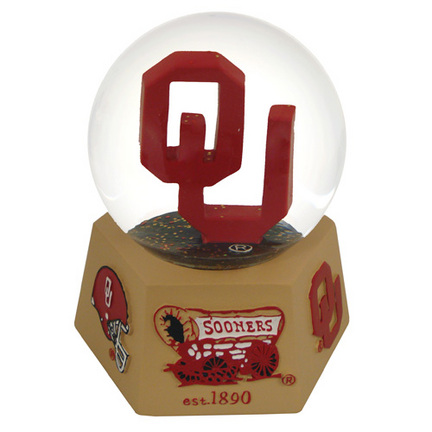 Oklahoma Sooners Logo Musical Snow Globe