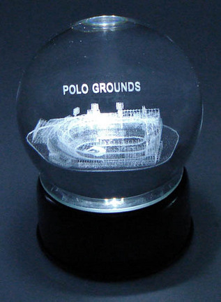 Polo Grounds (New York Giants) Laser Etched Crystal Ball