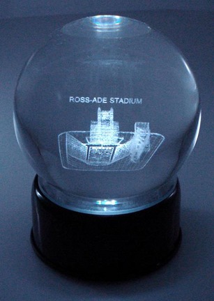 Ross-Ade Stadium (Purdue Boilermakers) Laser Etched Crystal Ball
