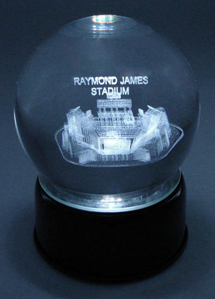 Raymond James Stadium (Tamps Bay Buccaneers) Etched Crystal Ball