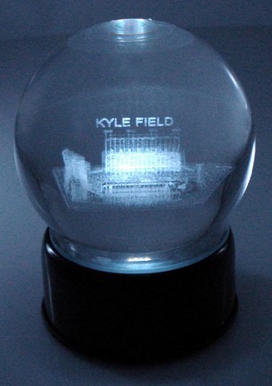 Kyle Field (Texas A & M Aggies) Laser Etched Crystal Ball