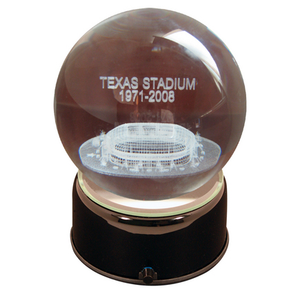 Texas Stadium (Dallas Cowboys) Etched Crystal Ball