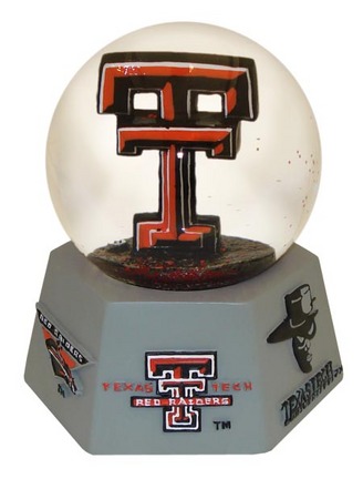 Texas Tech Red Raiders Snow Globe with Collegiate Mascot