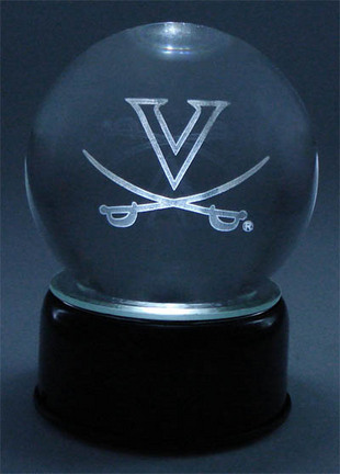 Virginia Cavaliers Laser Etched Crystal Ball