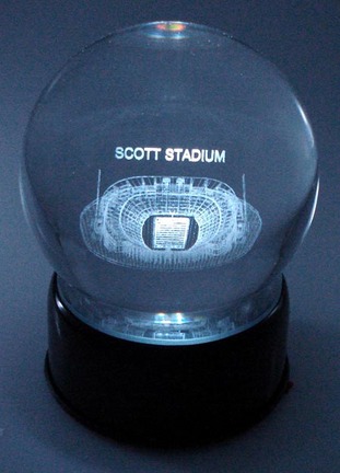 Scott Stadium (Virginia Cavaliers) Laser Etched Crystal Ball