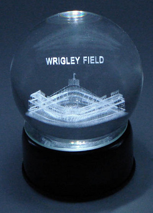 Wrigley Field (Chicago Cubs) Laser Etched Crystal Ball