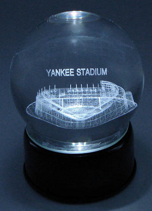 Yankee Stadium (New York Yankees) Laser Etched Crystal Ball