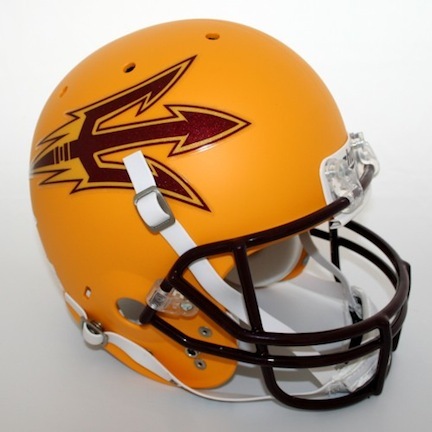 Arizona State Sun Devils NCAA Schutt Full Size Replica Football Helmet (Gold)