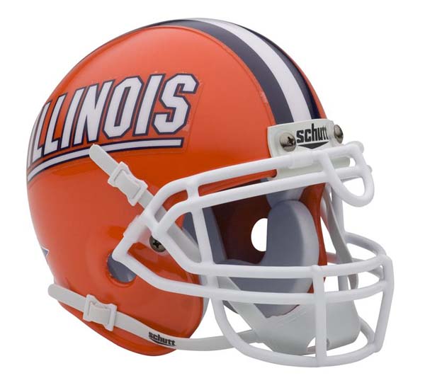 Illinois Fighting Illini NCAA Mini Authentic Football Helmet From Schutt