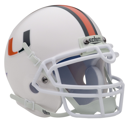 Miami Hurricanes NCAA Mini Authentic Football Helmet From Schutt