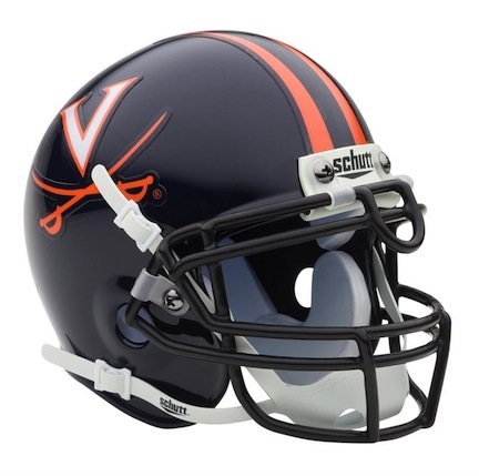 Virginia Cavaliers NCAA Mini Authentic Football Helmet From Schutt