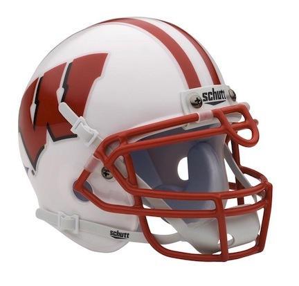 Wisconsin Badgers NCAA Mini Authentic Football Helmet From Schutt