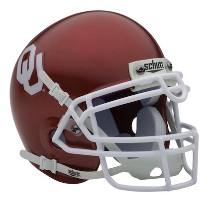 Oklahoma Sooners NCAA Mini Authentic Football Helmet From Schutt