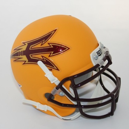 Arizona State Sun Devils NCAA Mini Authentic Football Helmet From Schutt (Gold)