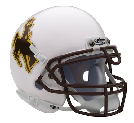 Wyoming Cowboys NCAA Mini Authentic Football Helmet From Schutt