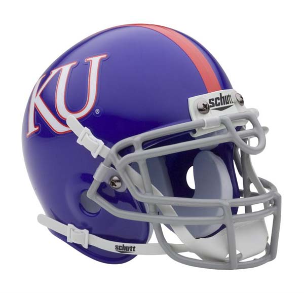 Kansas Jayhawks NCAA Mini Authentic Football Helmet From Schutt