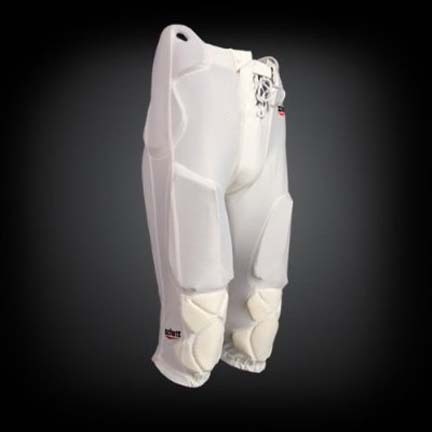 DNA&#153; Nylon-Lycra Youth All-in-One Football Pant with Pads (White) from Schutt