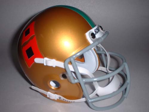 Miami Hurricanes 1967 Schutt Throwback Mini Helmet