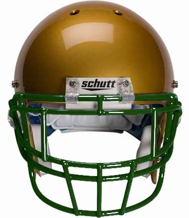 Dark Green Eyeglass Protection (EGOPII) Football Helmet Face Guard from Schutt