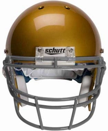 Gray Reinforced Oral Protection (ROPO) Full Cage Football Helmet Face Guard from Schutt