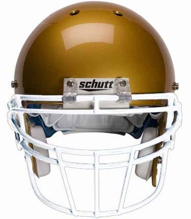 White Reinforced Oral Protection (ROPO-DW) Full Cage Football Helmet Face Guard from Schutt