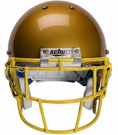 Gold Eyeglass Oral Protection (EGOP) Football Helmet Face Guard from Schutt
